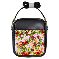 Fruit Blossom Pink Girls Sling Bag by snowwhitegirl