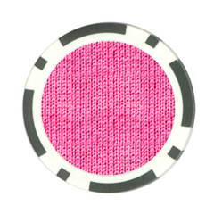 Knitted Wool Bright Pink Poker Chip Card Guard (10 Pack)