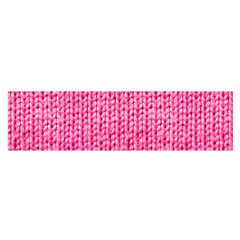 Knitted Wool Bright Pink Satin Scarf (oblong)
