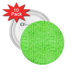 Knitted Wool Neon Green 2 25  Buttons (10 Pack)  by snowwhitegirl