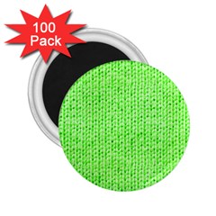 Knitted Wool Neon Green 2 25  Magnets (100 Pack) 