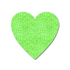 Knitted Wool Neon Green Heart Magnet