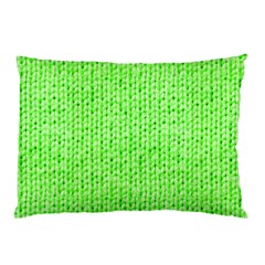 Knitted Wool Neon Green Pillow Case (two Sides) by snowwhitegirl