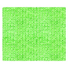 Knitted Wool Neon Green Double Sided Flano Blanket (small) 