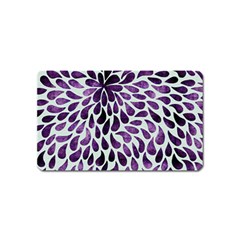 Purple Abstract Swirl Drops Magnet (name Card) by snowwhitegirl
