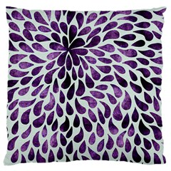 Purple Abstract Swirl Drops Large Cushion Case (one Side)