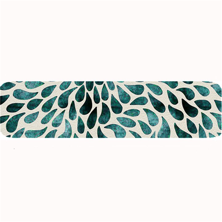 Teal Abstract Swirl Drops Large Bar Mats