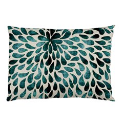 Teal Abstract Swirl Drops Pillow Case by snowwhitegirl