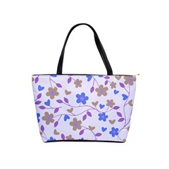 Blue Vintage Flowers Classic Shoulder Handbag