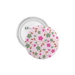 Pink Vintage Flowers 1 75  Buttons