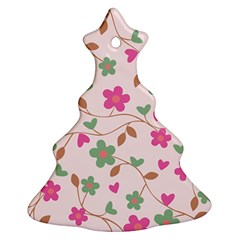 Pink Vintage Flowers Ornament (christmas Tree)  by snowwhitegirl