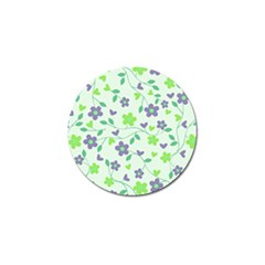 Green Vintage Flowers Golf Ball Marker (4 Pack) by snowwhitegirl