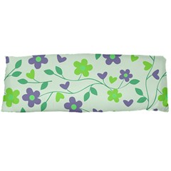 Green Vintage Flowers Body Pillow Case Dakimakura (two Sides)