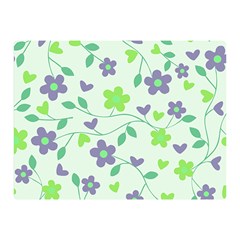 Green Vintage Flowers Double Sided Flano Blanket (mini) 