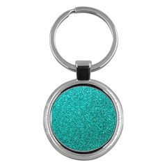 Aqua Glitter Key Chains (round) 