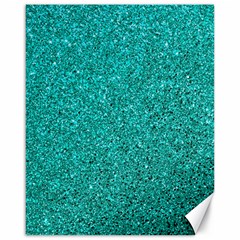 Aqua Glitter Canvas 16  X 20   by snowwhitegirl