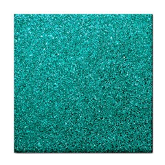 Aqua Glitter Face Towel by snowwhitegirl