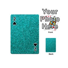 Aqua Glitter Playing Cards 54 (mini)  by snowwhitegirl