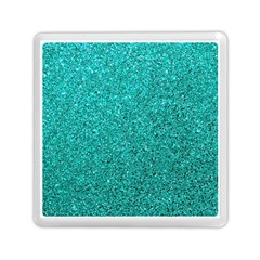 Aqua Glitter Memory Card Reader (square)