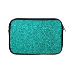 Aqua Glitter Apple iPad Mini Zipper Cases Front