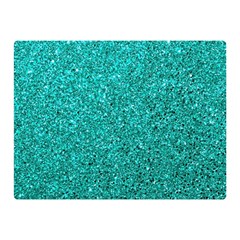 Aqua Glitter Double Sided Flano Blanket (mini) 