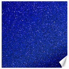 Blue Glitter Canvas 12  X 12  