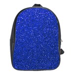 Blue Glitter School Bag (Large) Front