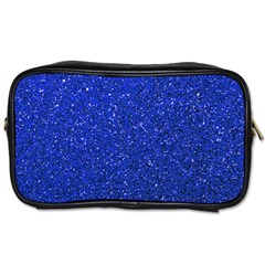 Blue Glitter Toiletries Bag (one Side)