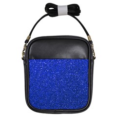 Blue Glitter Girls Sling Bag