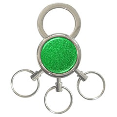 Green Glitter 3-ring Key Chains by snowwhitegirl