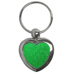 Green Glitter Key Chains (heart)  by snowwhitegirl