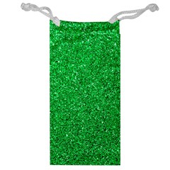 Green Glitter Jewelry Bag by snowwhitegirl