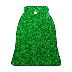 Green Glitter Bell Ornament (two Sides) by snowwhitegirl