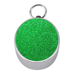 Green Glitter Mini Silver Compasses by snowwhitegirl