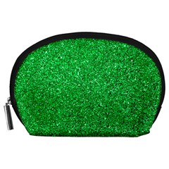 Green Glitter Accessory Pouch (large) by snowwhitegirl