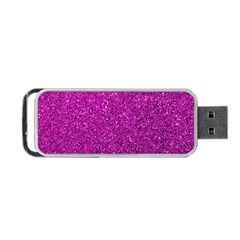 Pink  Glitter Portable Usb Flash (two Sides)