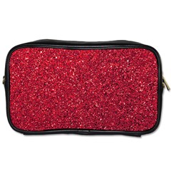 Red  Glitter Toiletries Bag (one Side) by snowwhitegirl
