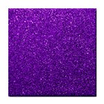 Purple  Glitter Tile Coasters Front