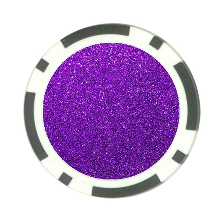 Purple  Glitter Poker Chip Card Guard (10 pack)