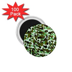 Brownish Green Camo 1 75  Magnets (100 Pack) 