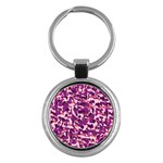 Pink Camo Key Chains (Round)  Front