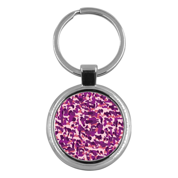 Pink Camo Key Chains (Round) 