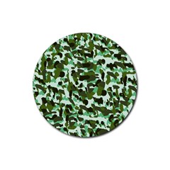 Green Camo Rubber Coaster (round) 