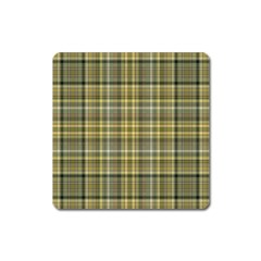 Yellow Plaid Square Magnet by snowwhitegirl