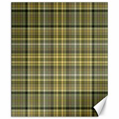 Yellow Plaid Canvas 8  X 10 