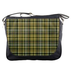 Yellow Plaid Messenger Bag by snowwhitegirl