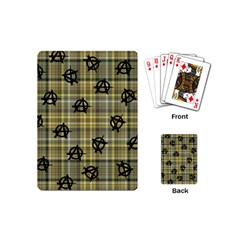 Yellow Plaid Anarchy Playing Cards (mini) 