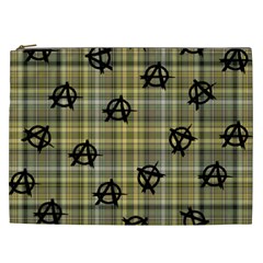 Yellow Plaid Anarchy Cosmetic Bag (xxl)