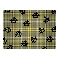 Yellow Plaid Anarchy Double Sided Flano Blanket (mini)  by snowwhitegirl