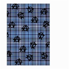 Blue  Plaid Anarchy Small Garden Flag (two Sides)